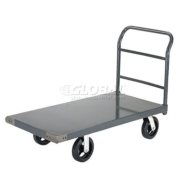 Global Industrial Platform Truck w/Steel Deck, 8 Rubber Casters, 60 x 30, 2400 Lb. Capacity 952136 - main
